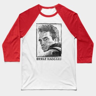 Merle Haggard  / Faded Vintage Look Baseball T-Shirt